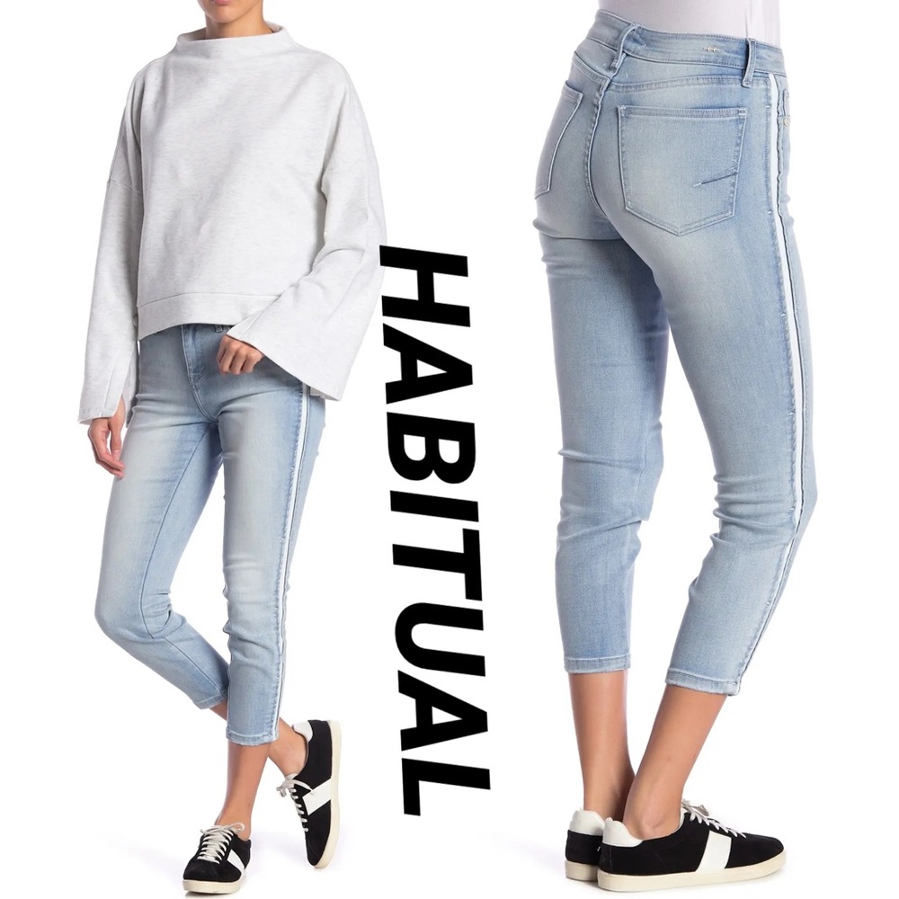 Habitual Demi Mid Rise Crop Skinny Jeans casual classic summer style vacation